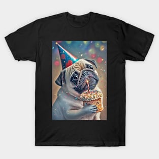 Pug Dog Birthday Card #3 T-Shirt